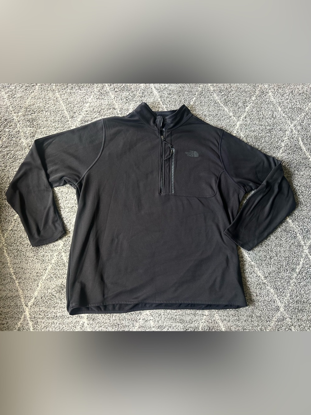 The North Face Men's Black Half-Zip Performance Pullover Fleece Lined Sweatshirt